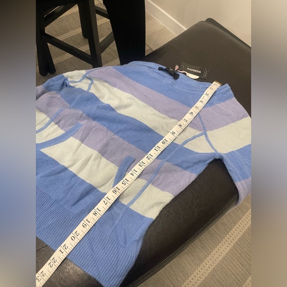 NWT Y2K Express 100% cashmere off the shoulder long sleeves sweater top M - Picture 5 of 5